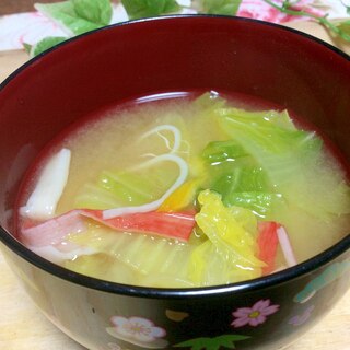 柚子香る♡白菜とカニカマお味噌汁
